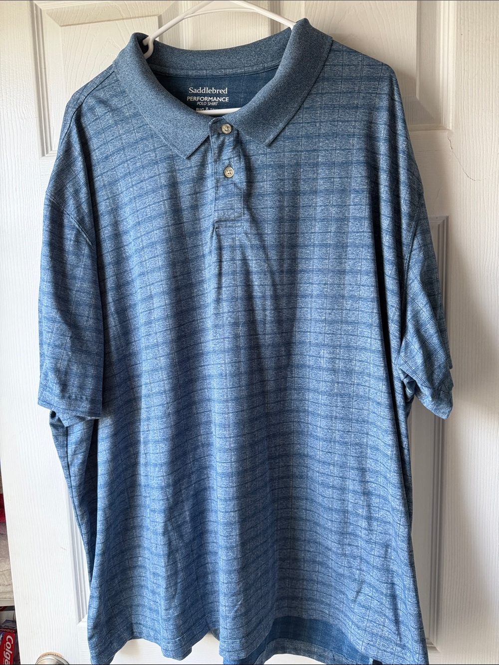 Saddlebred Men’s Heathered Blue Performance Polo